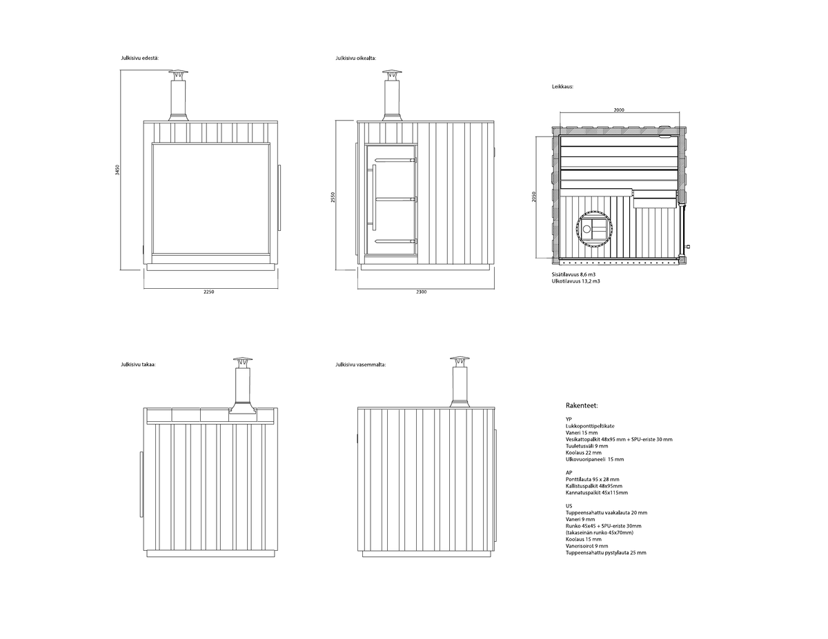 Harvia Legend Wood-Burning Outdoor Sauna | Premium Garden Sauna