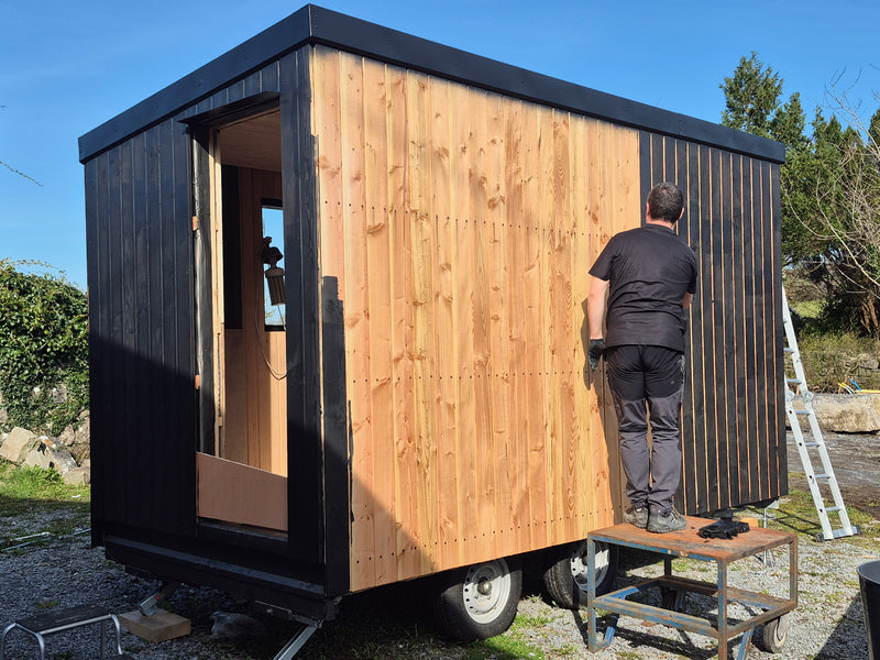 Sauna Exterior Being Painted 