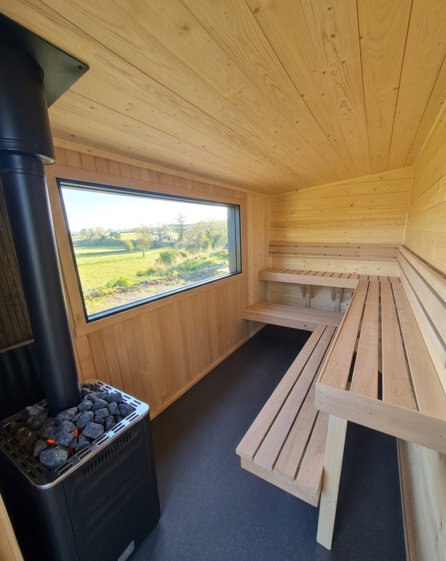 The Carra: High Volume Mid Size Mobile Sauna (6-8 Person)